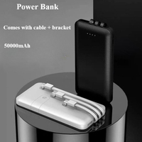 20000 MAh Convenient Mobile Power Bank with Mobile Phone Holder and 3-wire External Battery Charger for iPhone Xiaomi