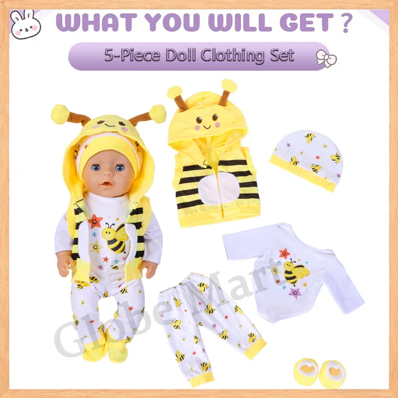 

2025 New Style Beethemed Bestselling Outfits 17-Inch 43cm 18-Inch Girl Doll Clothes Fashionable Clothing