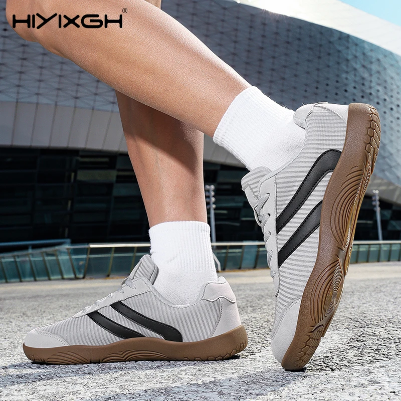 Men's barefoot sports shoes wide toe simple zero drop non-slip shoes lace up mesh casual sports shoes outdoor walking shoes39-48