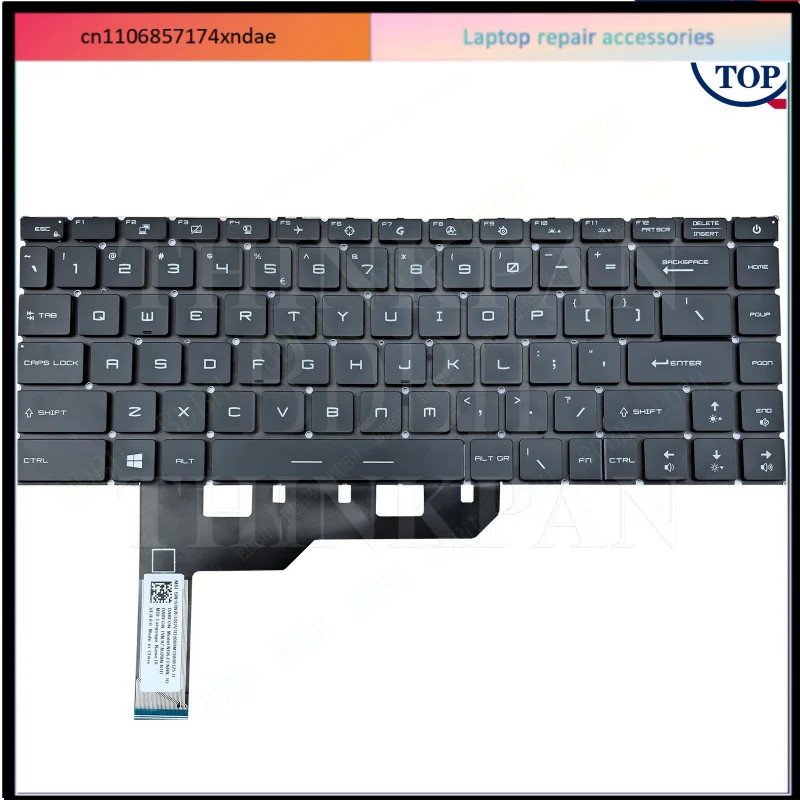 US RGB Backlit Keyboard For For MSI GP66 10UG Leopard Vector GP66 12UH MS-1542
