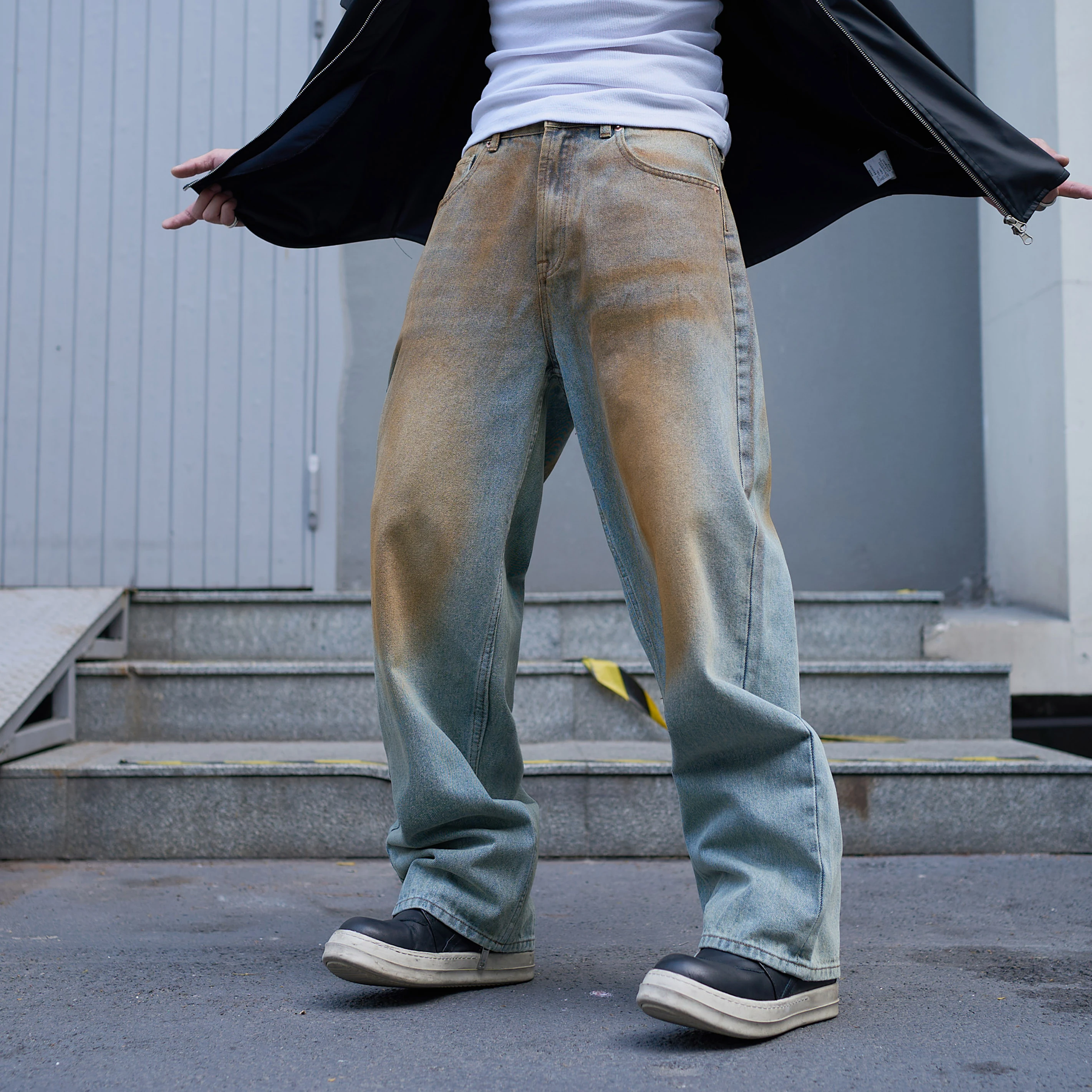 A03 RockCanRoll Good Quality  Washed Loose Fitting Stylish Fashion Denim Jeans