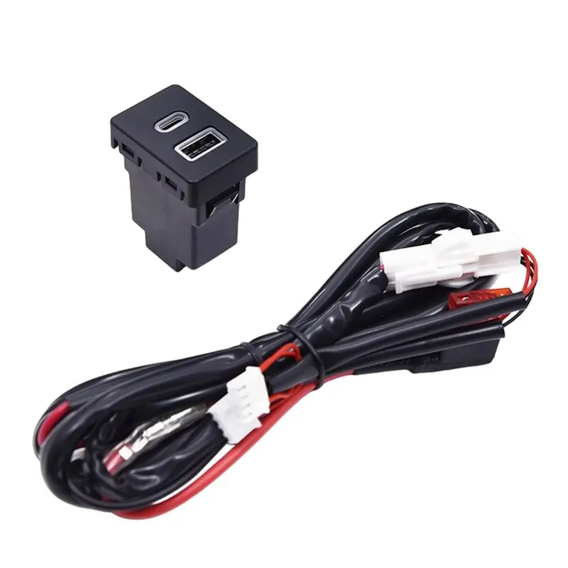 ABXN-Car USB QC3.0 Type-C PD Fast Socket Phone Charging Outlet Power Adapter For Ford Transit Vehicle