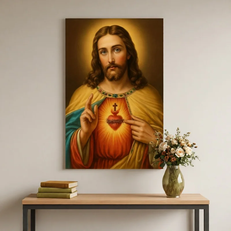 

500/1000/1200/2000PCS Puzzle Sacred Heart Jesus Jigsaw Modern Home Wall Decor Birthday and Holiday Gift Educational Toys