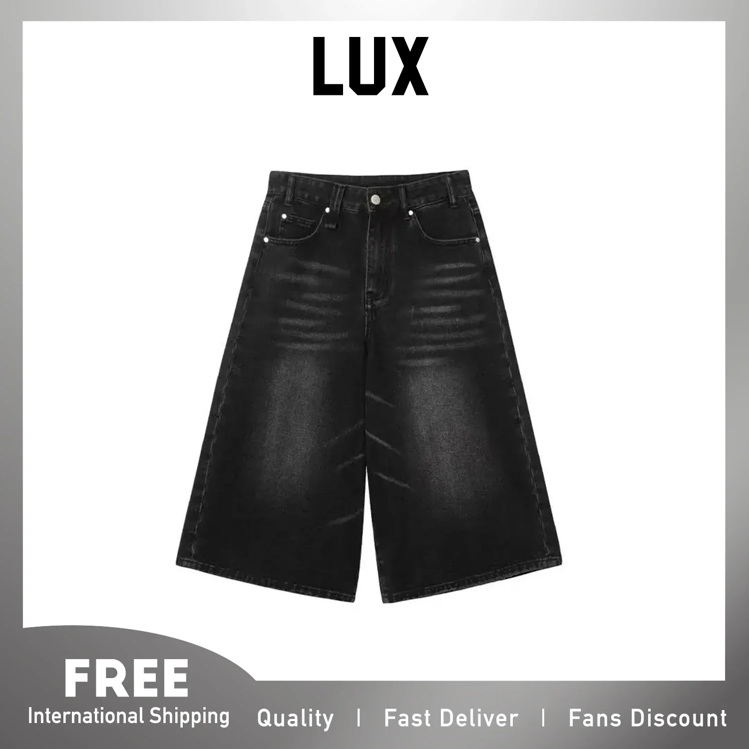 

Lux New Arrival Trendy Street Fashion Large Loose Fit Baggy Print Jeans for Women Men Ysk Style Demin Pants Wide Leg Fitting