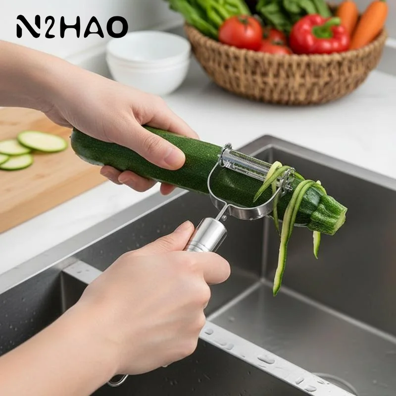 Stainless Steel Vegetable Fruit Peelers With Dual Sharp Blades Rust Resistant