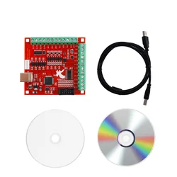 Breakout board CNC USB MACH3 4-AXIS Controller Card Support Stepper and Servo Motor 100Khz With USB Cable Software Hard Drive