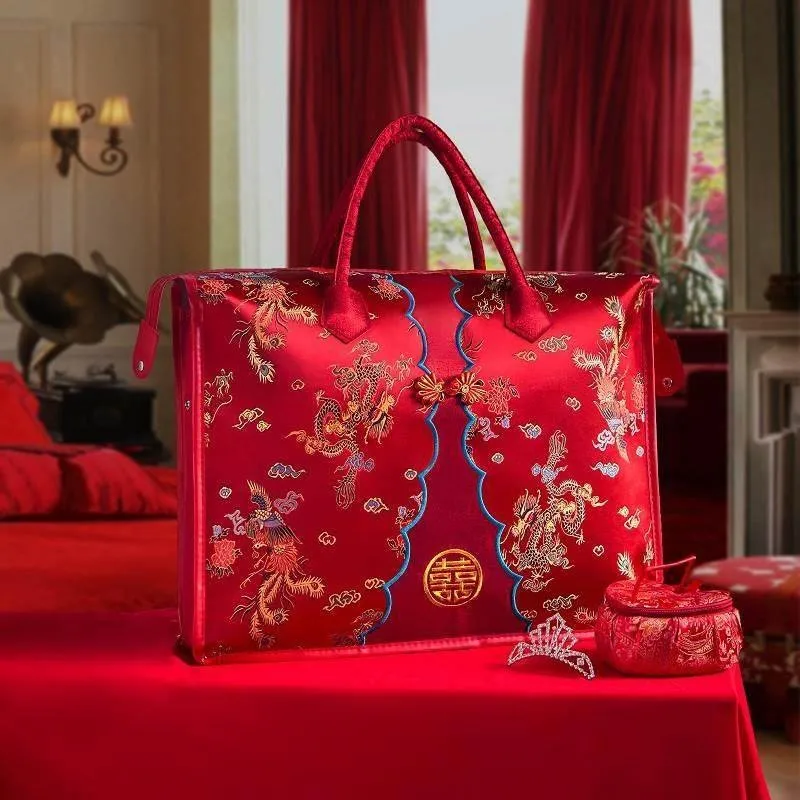 

High-End Thi Large Silk Quilt Storage Bag Wedding Quilt Bag down Quilt Lage Bag Dustproof Fly Organizing Tools