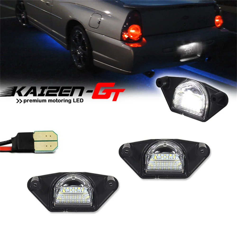 Luces LED blancas para matrícula de coche, para Pontiac Aztek Firebird, Chevrolet Corvette C4 C5 C6, GMC C1500 C2500 C3500