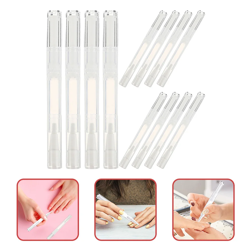 

12Pcs Empty Nail Oil Pen Transparent Twist Applicator Lip Gloss Container Refillable Tubes Nail Nutrition Oil Pen