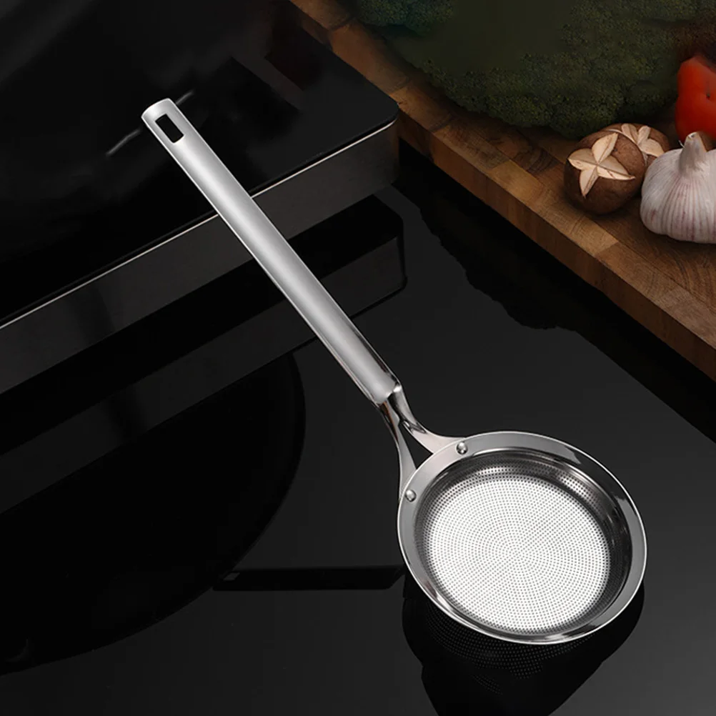 

Oil Filter Spoon for Cooking Strainer Pot Soy Milk Stainless Steel Mesh Skimmer