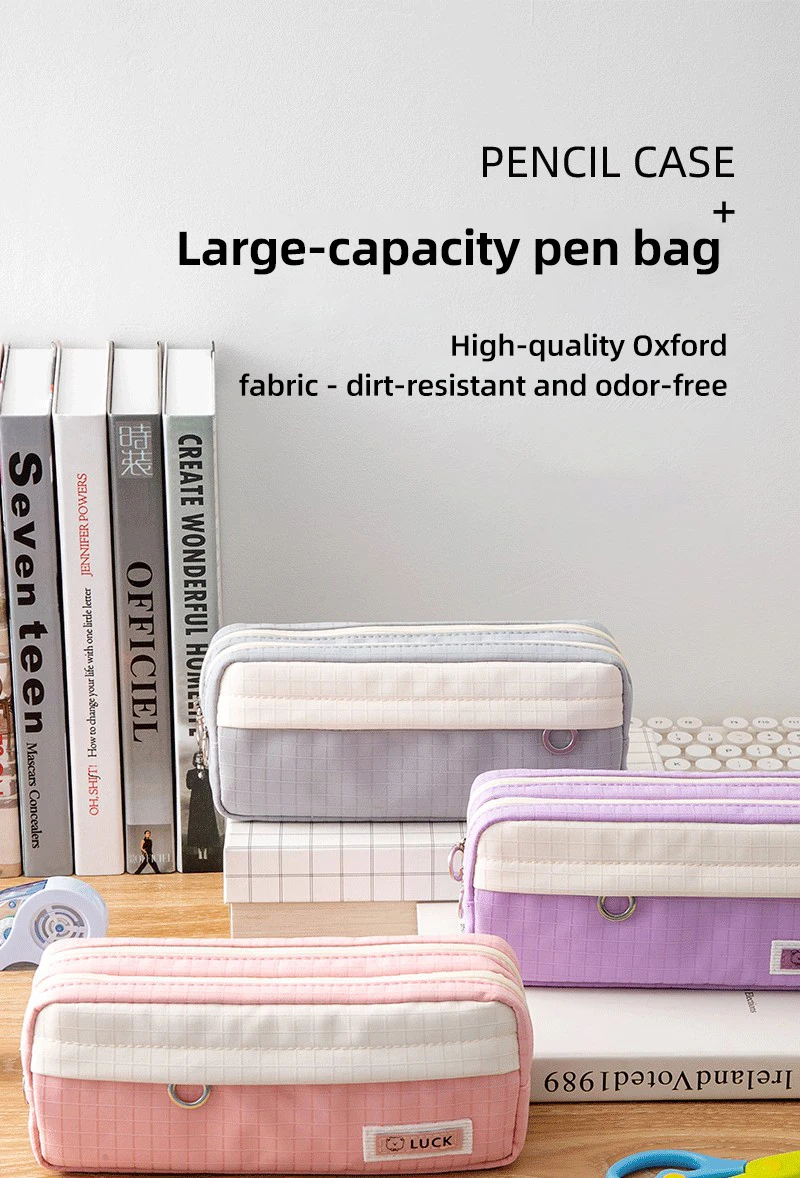 

Трехслойный пенал большой вместимости, креативный студенческий пенал, стильный и простой пенал в стиле INS