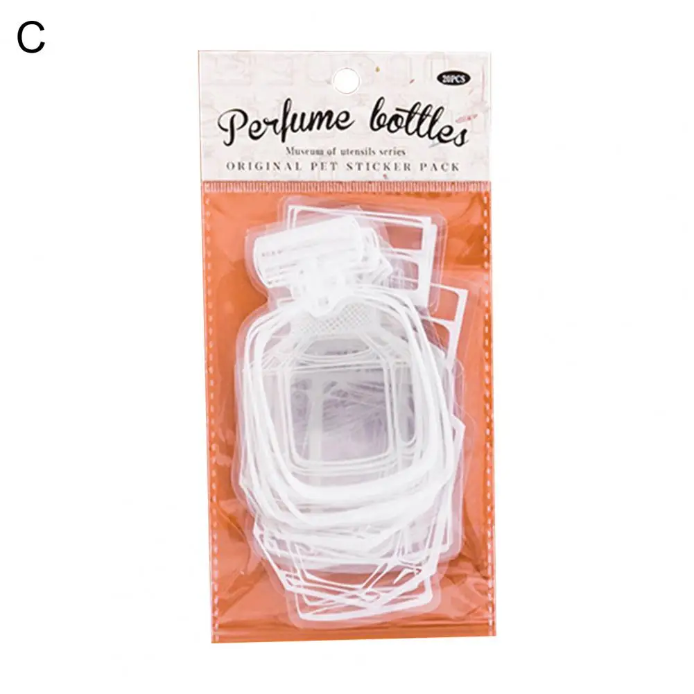 20Pcs/Bag  Drift Bottle Bookmark Delicate DIY Projects Drift Bottle Bookmark Self-adhesive Card Making Glassware Sticker