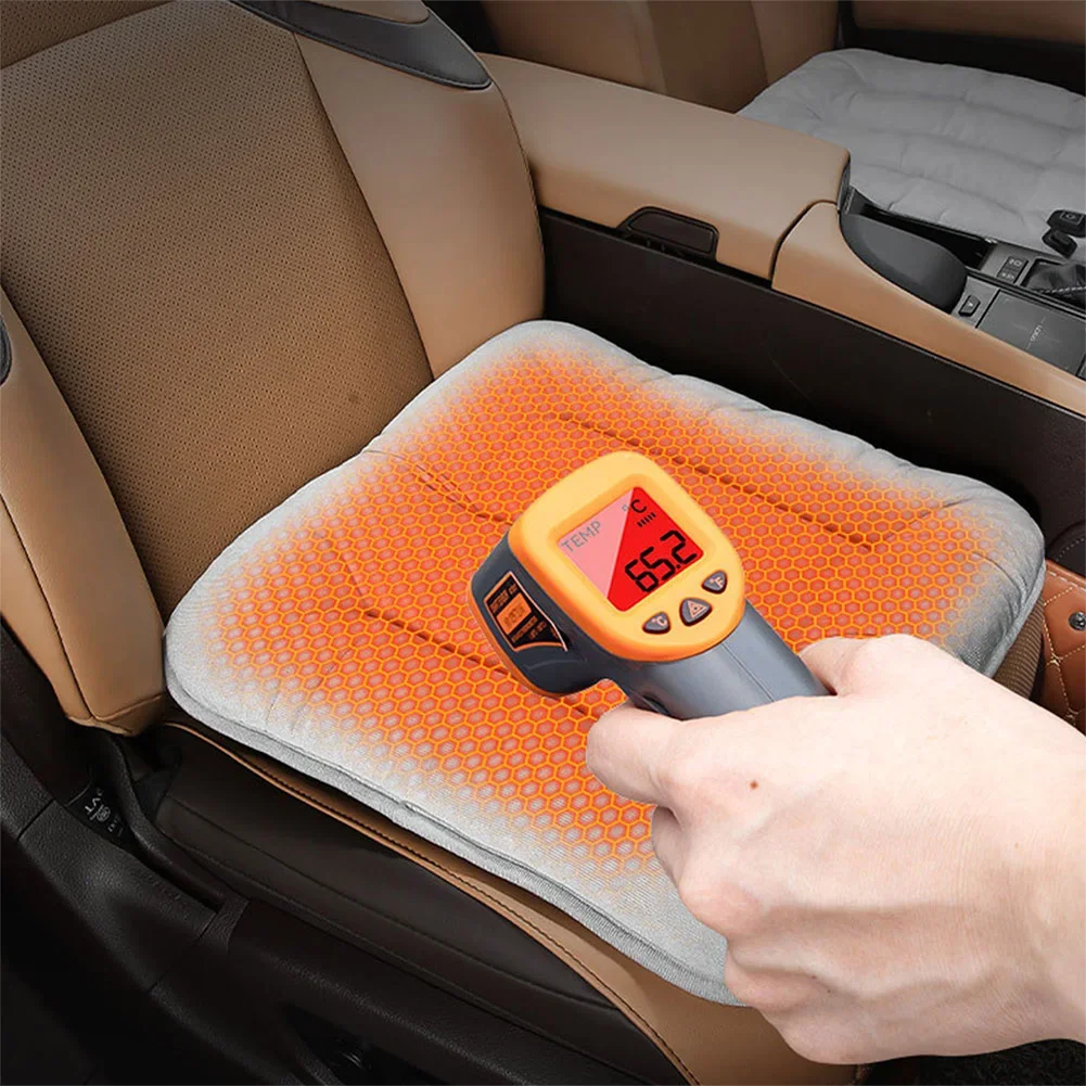 Heated Seat Cushion Winter Lambswool Heating Warm Car Seat Cushion For Office Home Use 5V 12W Thermostat Heating Cushion