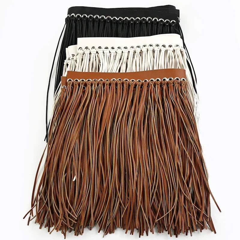 30cm Leather Tassel Trim Lace 1Meter for Stage Costume Dress Handbag Curtain DIY Decor Sewing Accessories