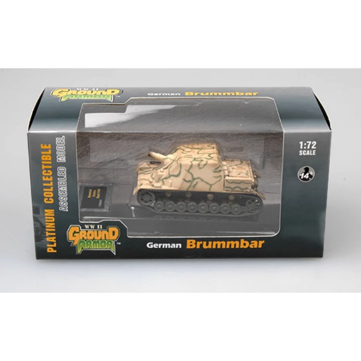 

Easymodel 36120 1:72 Scale German Grizzly Self Propelled Assault Gun SPG Tank Military Plastic Model Static Toy Gift