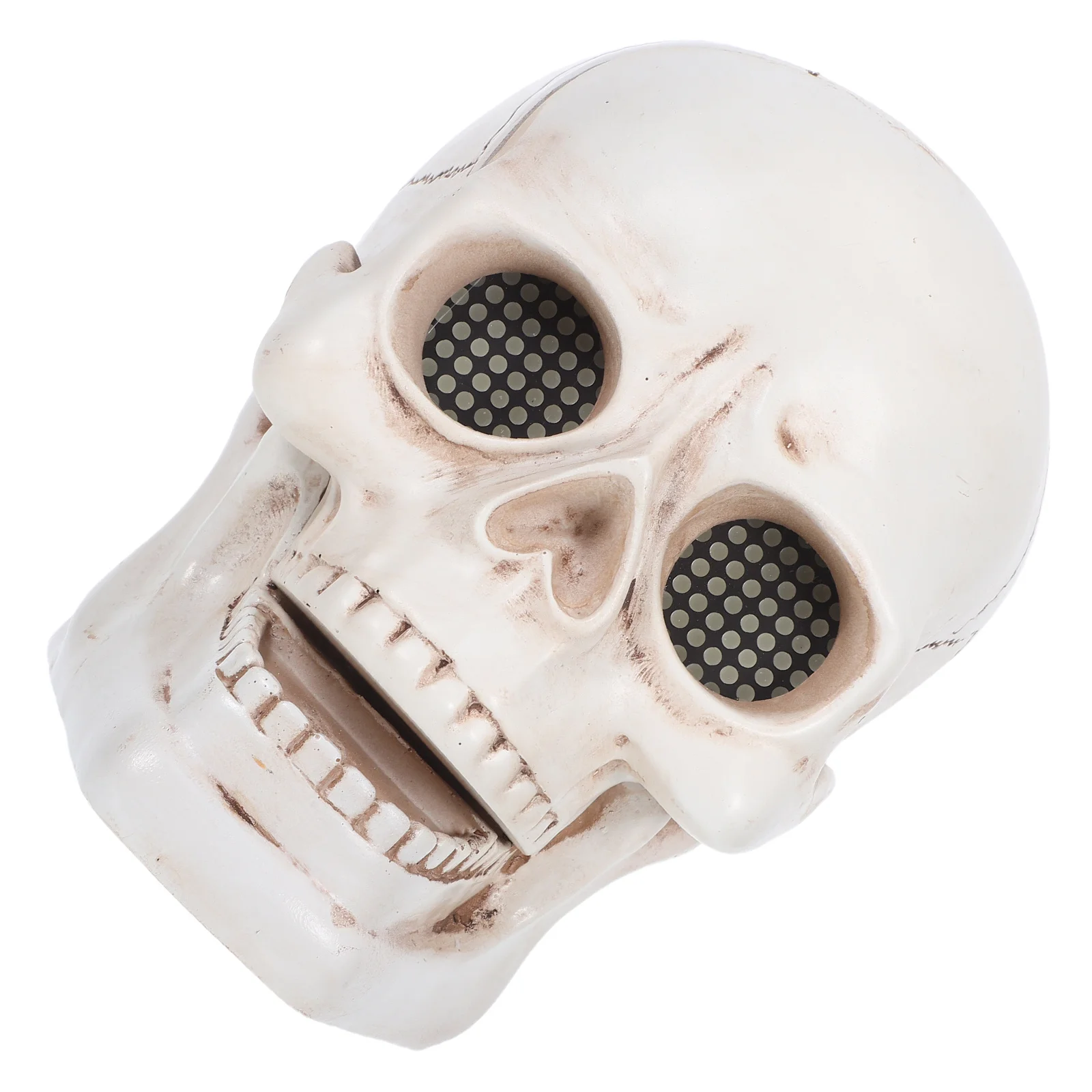 

Scary Halloween Resin Skull Decoration LED Light Up Glowing Eyes Garden Statue Horror Theme Skull Sculpture Light Decor