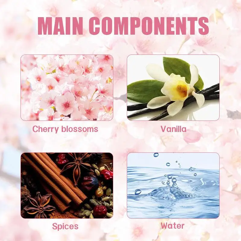 Upgrade Body Fragrance Stick Sakura Vanilla Scent 24 Hour Long Lasting Compact Travel Size Odor Control for Neck Ears Armpits