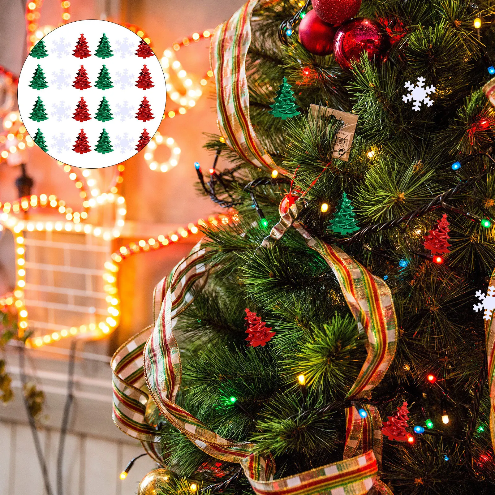 

Christmas Confetti DIY Glitter Tree Decor Festive Party Decoration Premium Material Sequins Xmas Festival Supply