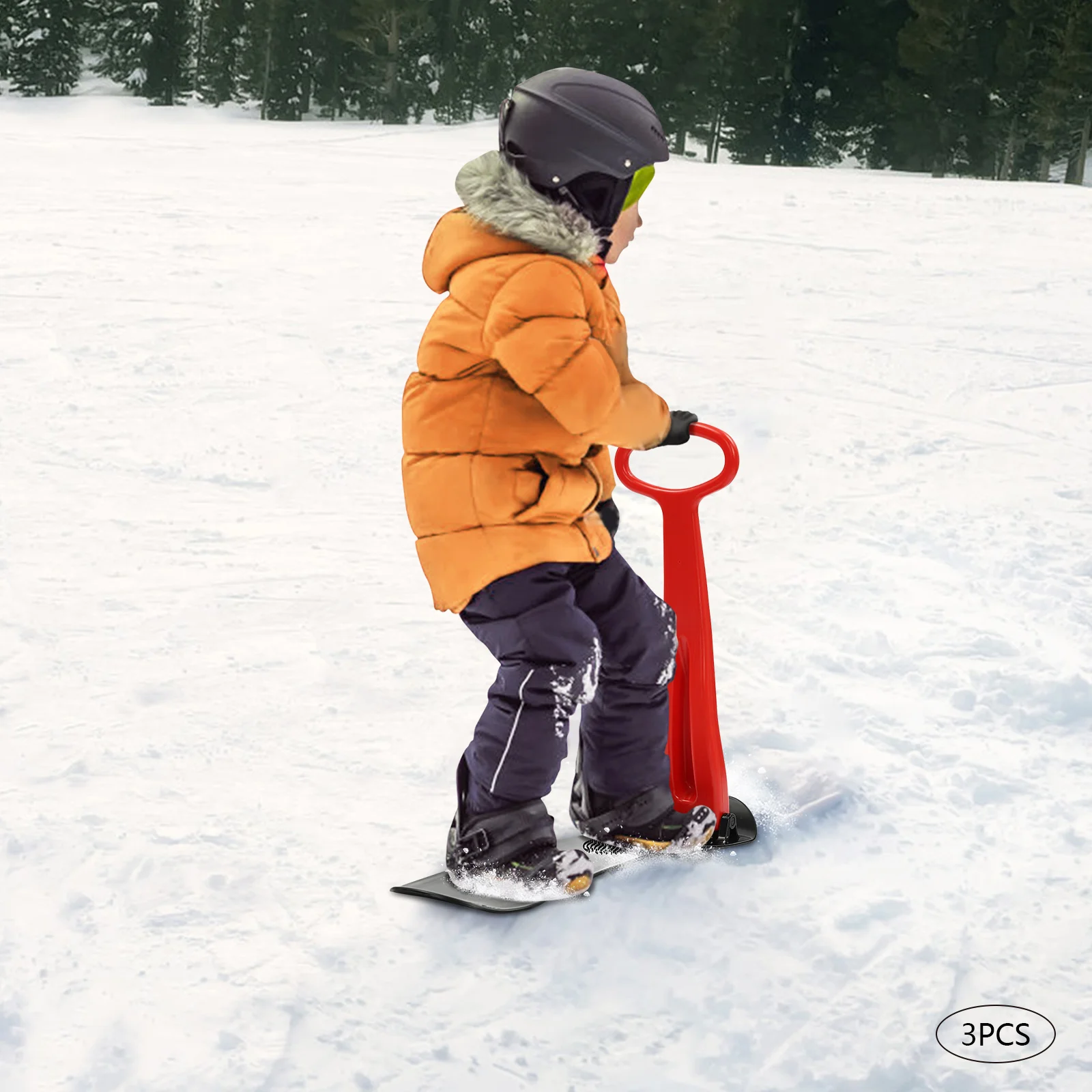 3-teilige zusammenklappbare Schneeroller für Outdoor-Aktivitäten wie Skifahren, Gras, Skifahren, Sandskifahren, Wintersportzubehör, Snowboards