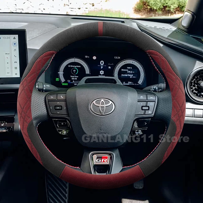 

suede Car Steering Wheel Cover For Toyota C HR CHR 2021-2026 Heating Covers For Covers Auto interior toyota chr accessories 2025