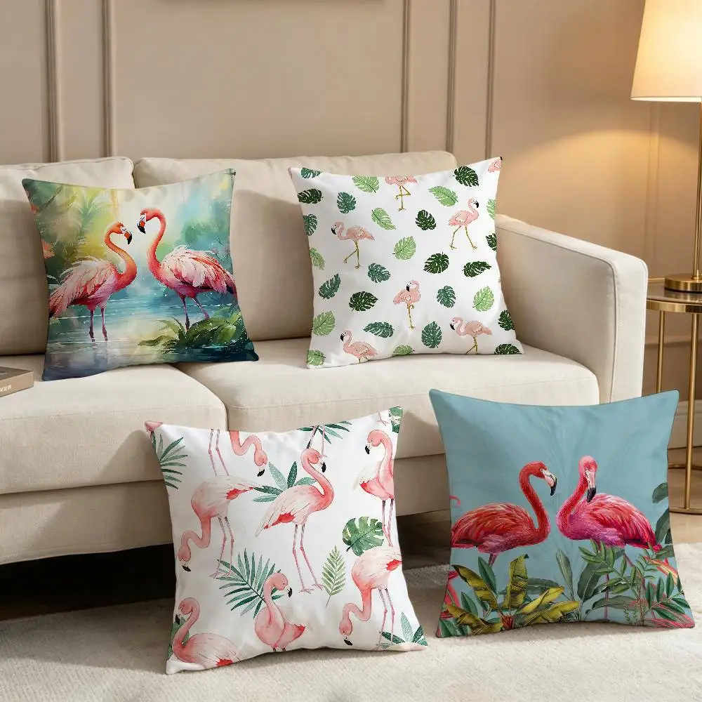 Leaf Flamingo Cushion Cover Pillowcase Upholstery pillows for sofa Throw Pillow Home Decor Pillowcas