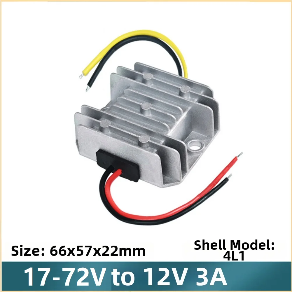 DC DC Converter 17V To 72V Input To 12V Output 3A 36W Waterproof Power Supply For Electric Scooter Golf Cart LED Light Truck