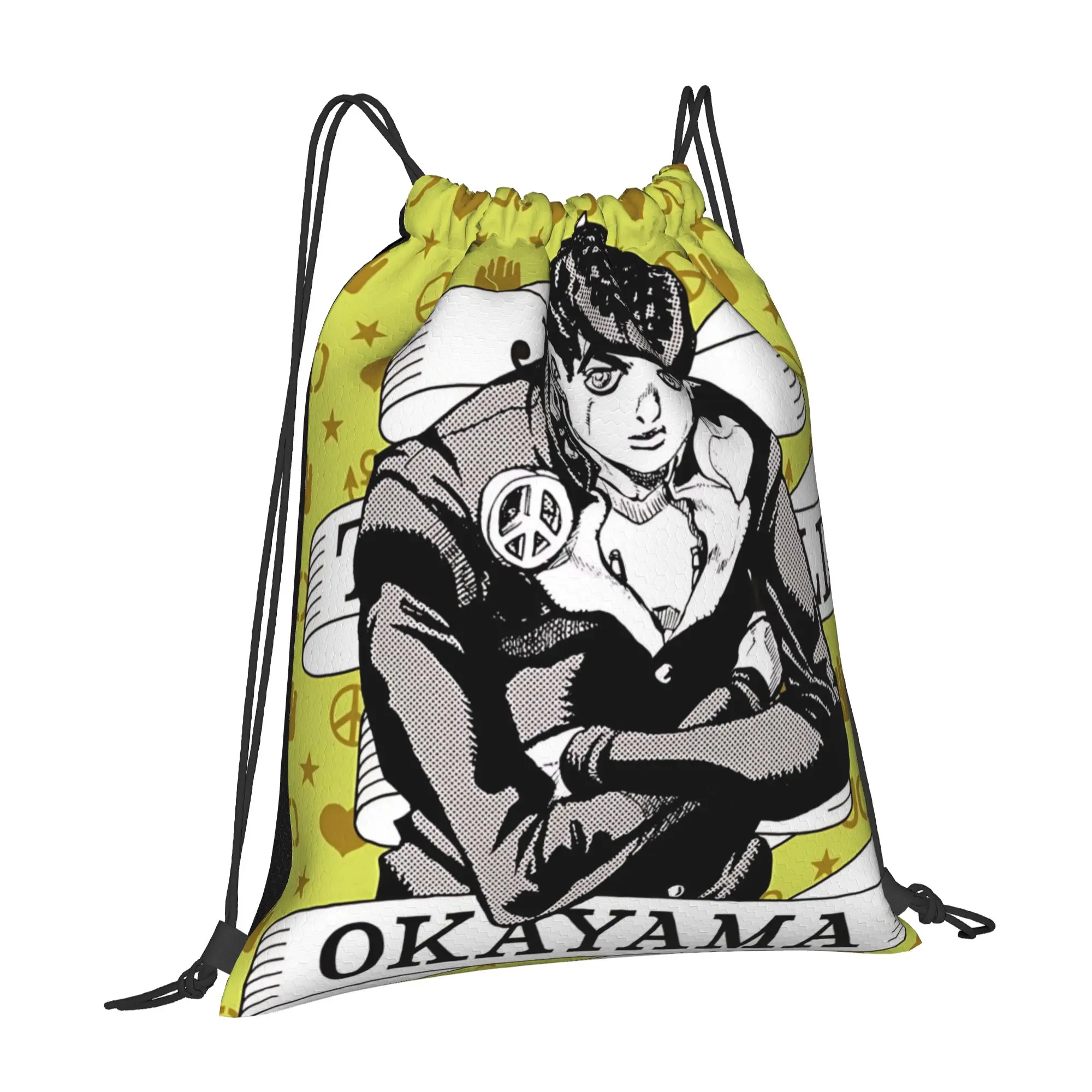 bag Pouch Jojo's Bizarre Adventure World  Drawstring Bags Gym Pouch Print Backpack Boy Girls School Shoe Bag