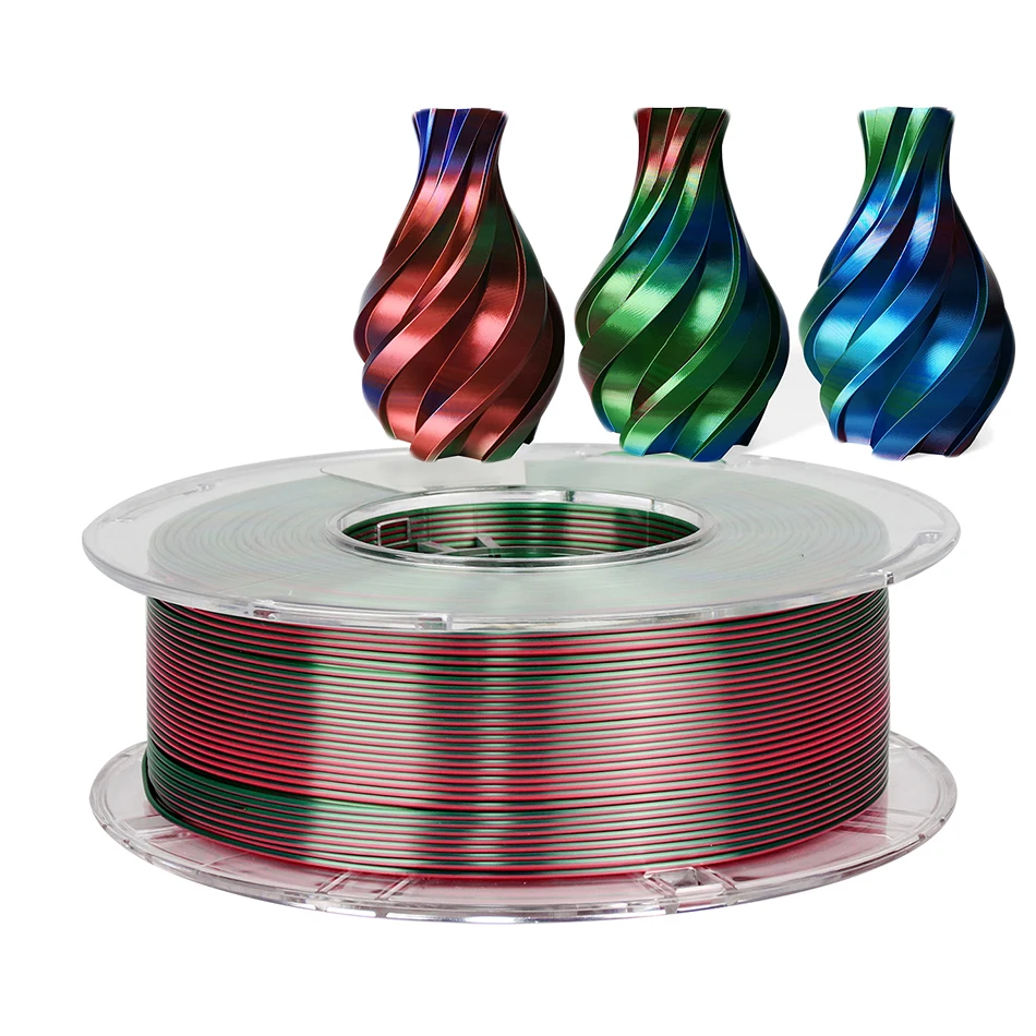 Tri-Colors 3D Printer Filament 250g PLA 3 Colors 3D Printing Material 1.75mm Sublimation Products Magic Pla Silk Filaments