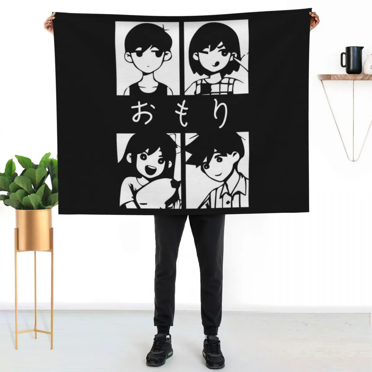 

Omori (Omori, Kel, Aubrey und Hero) Classic T-Shirt Throw Blanket Cozy Throw Blanket Birthday Gift for Him Her