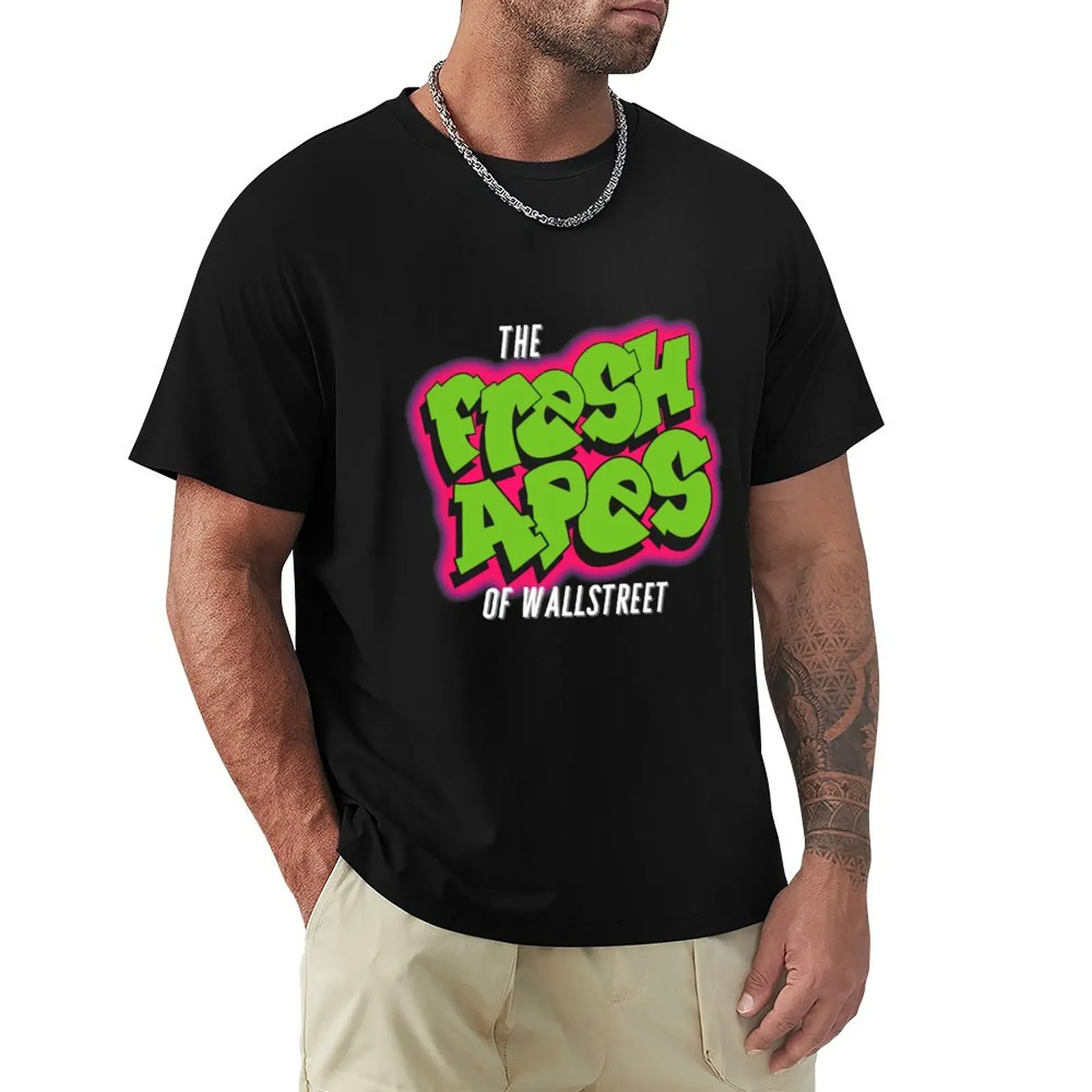 

THE FRESH APES OF WALLSTREET T-Shirt anime Louboutins vintage clothes mens funny t shirts