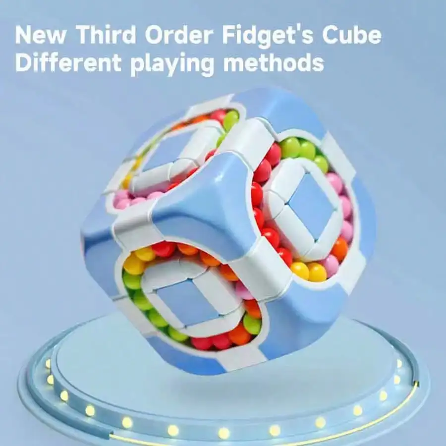 Magic Bean Fidget Decompressie Kubus voor Release Stress Autisme Angst Verlichten Volwassen Kinderen Stress Anti-Stress Vingertop