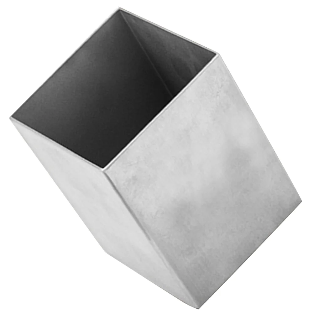 

Stainless Steel Square Storage Box Tableware Desk Pen Holder Penholder Organizer for Office Marker Sundries