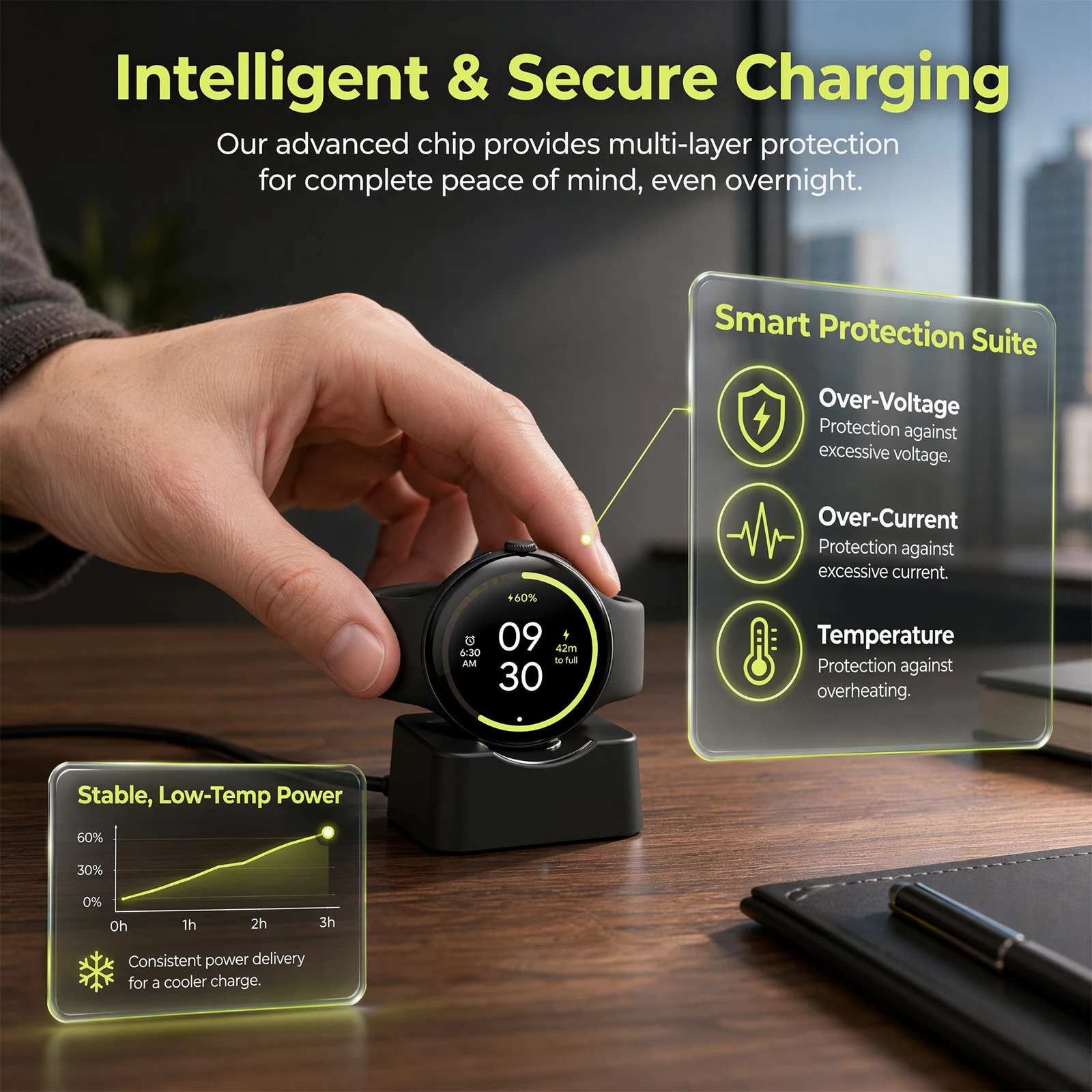 Replacement Charging Dock for Google Pixel Watch 4 Quick Charge Docks Replacement Fast Quick Charges Stand for Pixel Watch 4