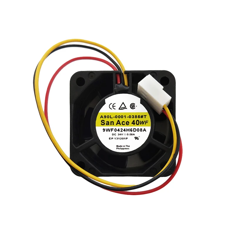 흰색 커넥터가 있는 냉각 팬 환풍기, A90L-0001-0385 # A # T, 9WF0424H6D04A, 9WF0424H6D08A, 40x40x20mm