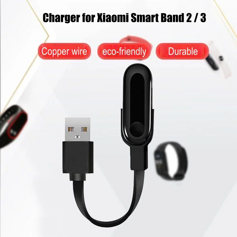 

Charger for Original Xiaomi Smart Band 2, Xiaomi Mi Band 3, Xiaomi Mi Smart Bracelet 2/3 Charging Cable Black USB Charger