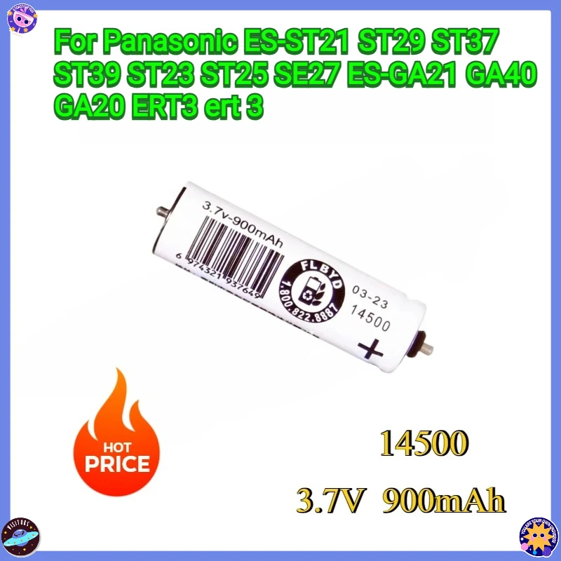 

New 900mAh Replacement Battery for Panasonic ES-ST21 ST29 ST37 ST39 ST23 ST25 SE27 ES-GA21 GA40 GA20 ERT3 ert 3