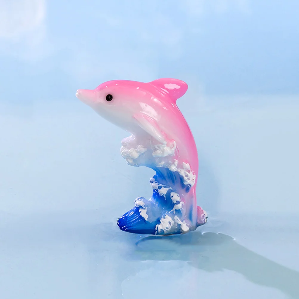 Micro Landscape Dolphin Small Tiny Resin Animals Miniature Figurines Statues Garden Decor