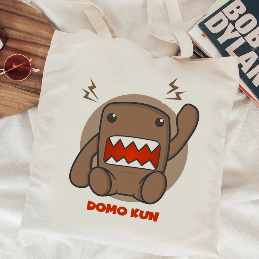 Domo-bolsa de compras ecológica, bolsa de lona, tejido, red