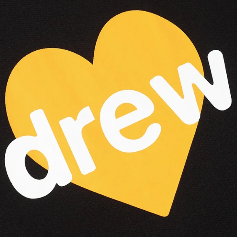 درو هاوس جودة عالية وصول جديد القلب مبتسم الصيف 100% القطن فضفاضة تناسب الرجال زوجين قصيرة الأكمام تي شيرت الإضافية #6