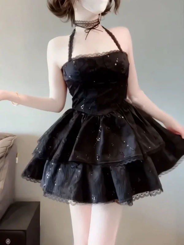 الصيف مثير الرغبة النقية حار فتاة الدكتور الخصر Cinching التخسيس الأصغر سنا معلقة Ne حزام منتفخ كعكة ort تنورة #5