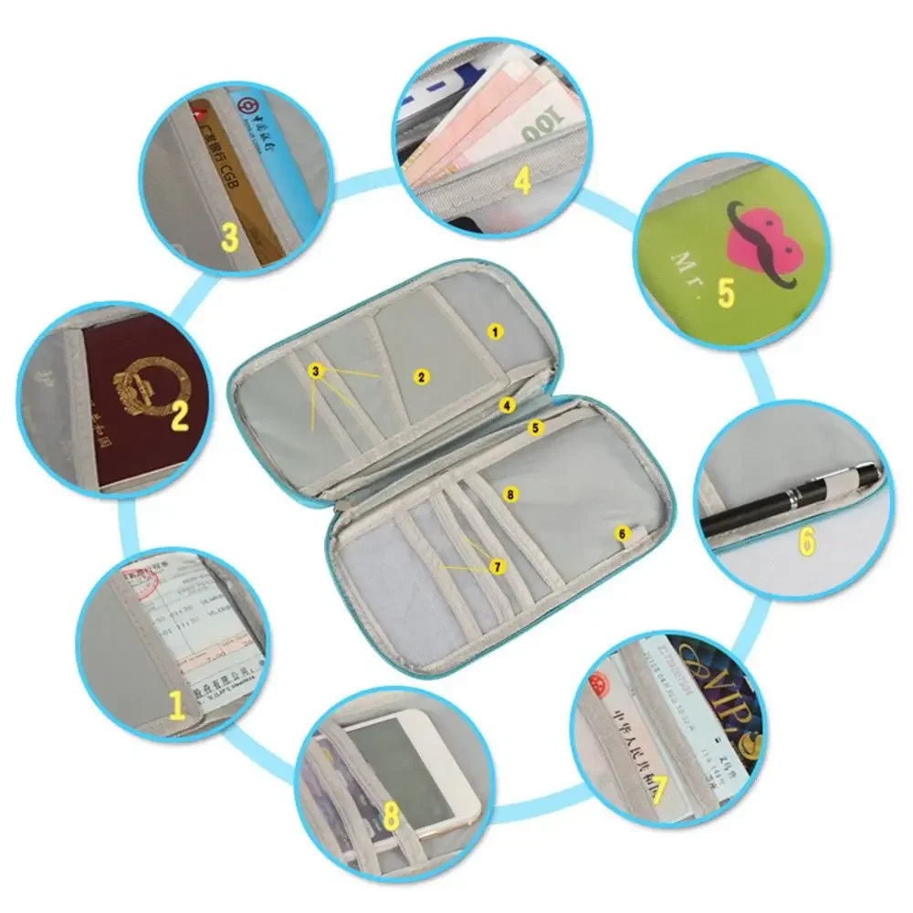 حار محفظة سفر الأسرة حامل جواز السفر الإبداعية حالة المنظم إكسسوارات السفر حقيبة مستندات حامل البطاقة التخزين المحمولة #5