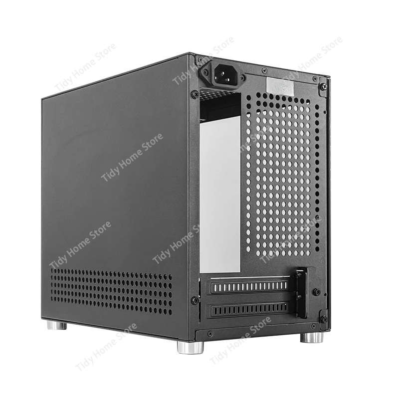 FOR Xinyeda M02 Black Side Panel ITX Small Mainframe Case with Large Power Supply, Thick Steel Plate Double Opening