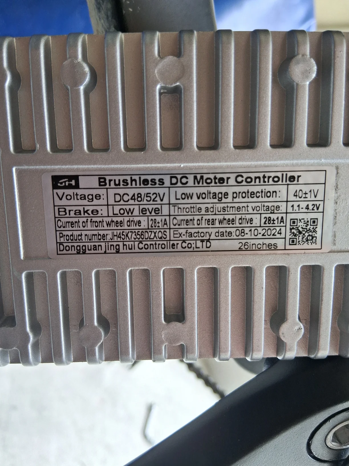 Nulkomma JH45K73560ZXQS EBIKE Brushless Motor Controller E-Bike Accessories 40V 28A Electric Scooter Mountain Bike Speed