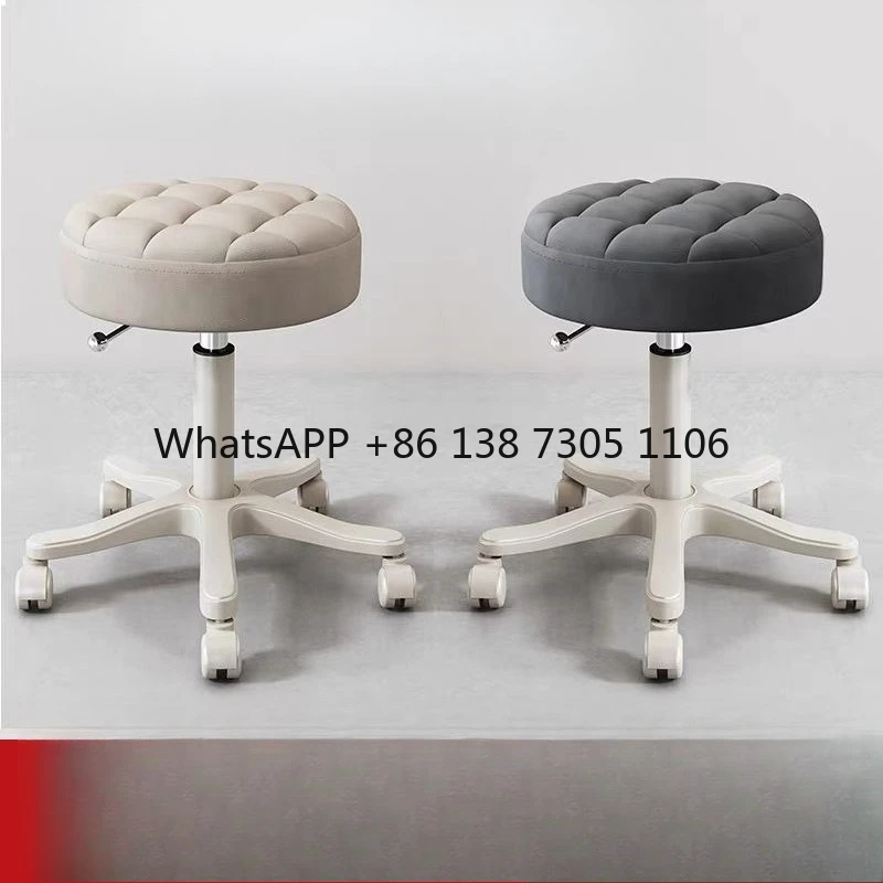 

Stool Barber Shop Nail Art Chair Rotating Lifting Backrest Large Work Chair Pulley Household Round Chair