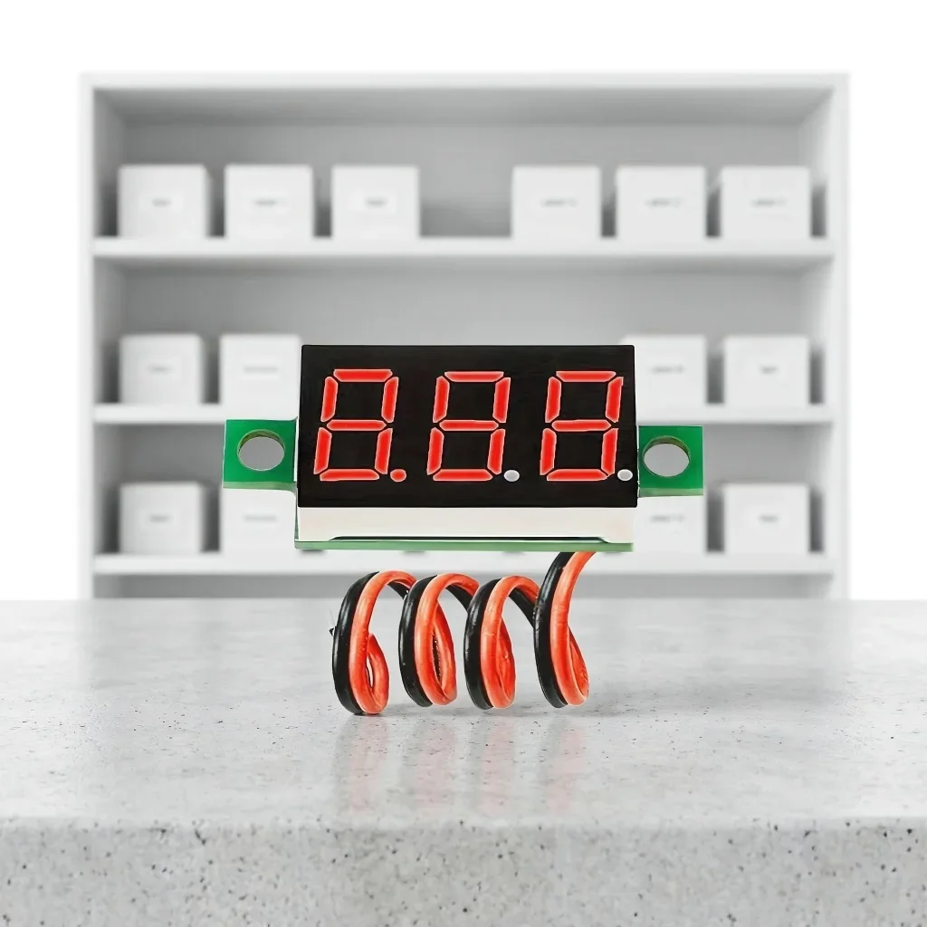 

1PC Mini Digital Voltmeter 0.28 Inch, 2.5V-40V Voltage Tester for Precise DC Measurement