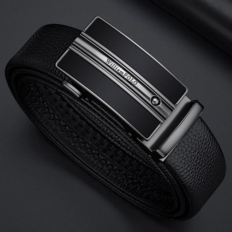 Men's leather automatic buckle belt, fashionable high-end belt, formal business casual belt