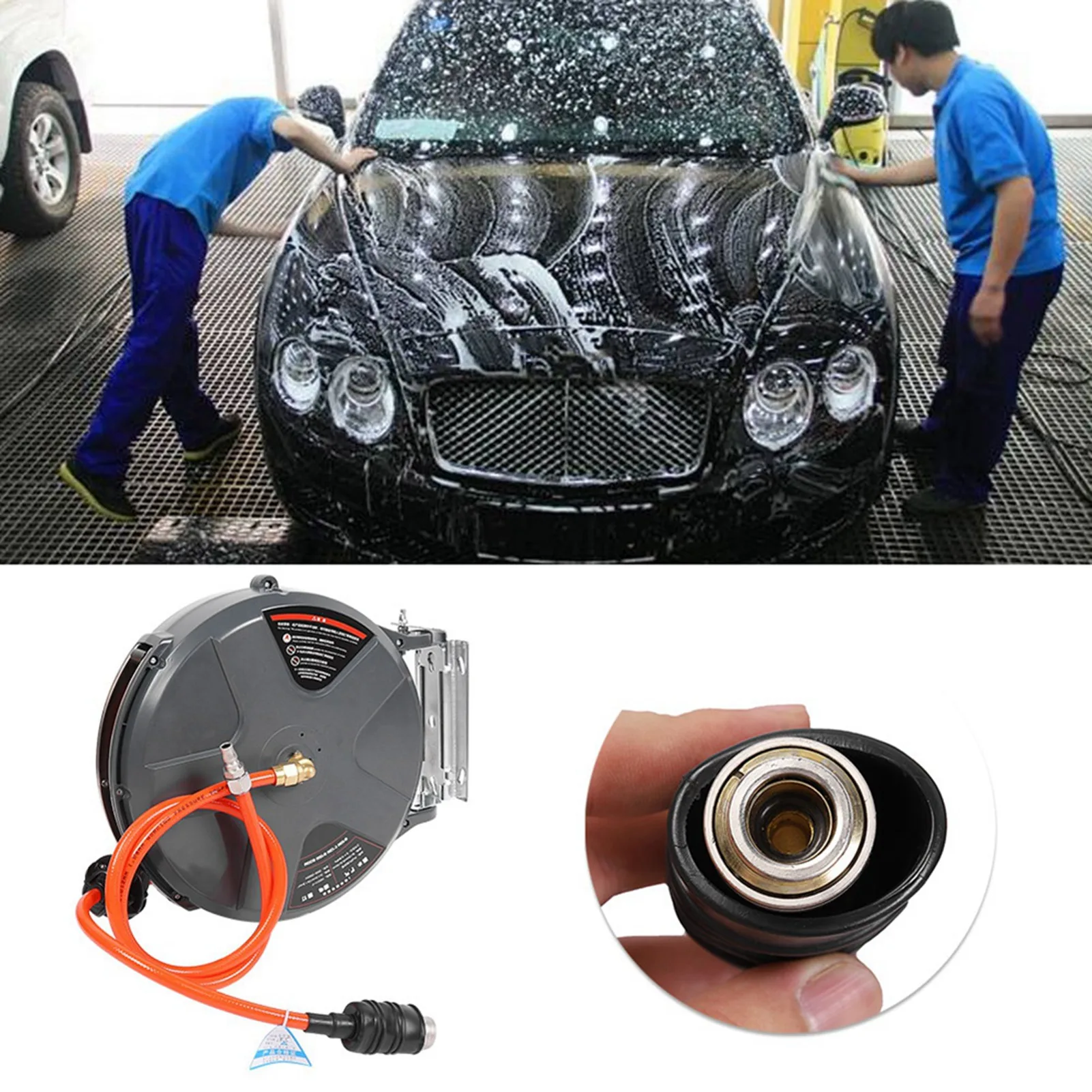 

39.4ft Air Hose Reel Retractable Spring Heavy Duty Industrial Auto Repairing Pneumatic Tool