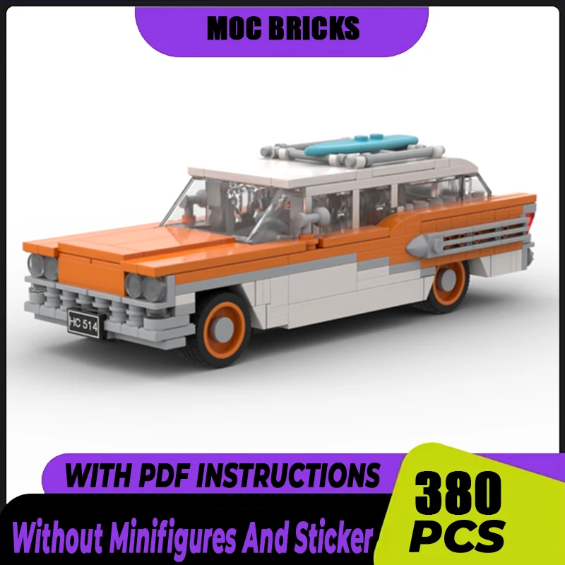 

Moc Building Bricks City Car Series 1958 Buick Car Model Technology Modular Blocks DIY Set Assembly Christmas Gift