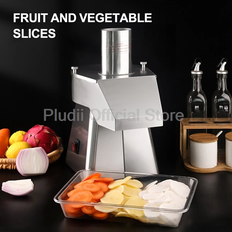 200W Electric Vegetable Cutter Machine Multifunctional Commercial Pepper Slicing Shredder Cutting Machine Shred for Home Kitchen