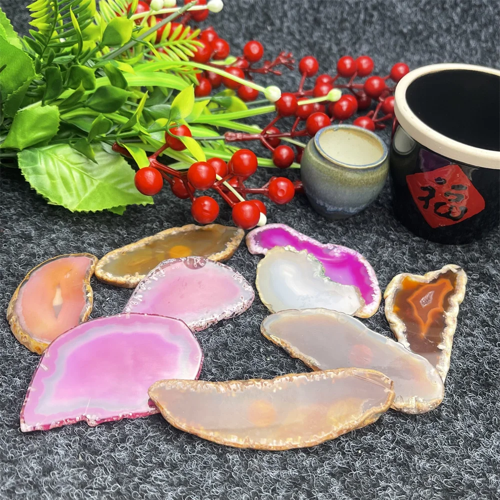 Lrregular Natural Agate Tablets Reiki Healing Ore Specimens Find Mineral Gifts For Home Decor Room Decorate Decoration Maison